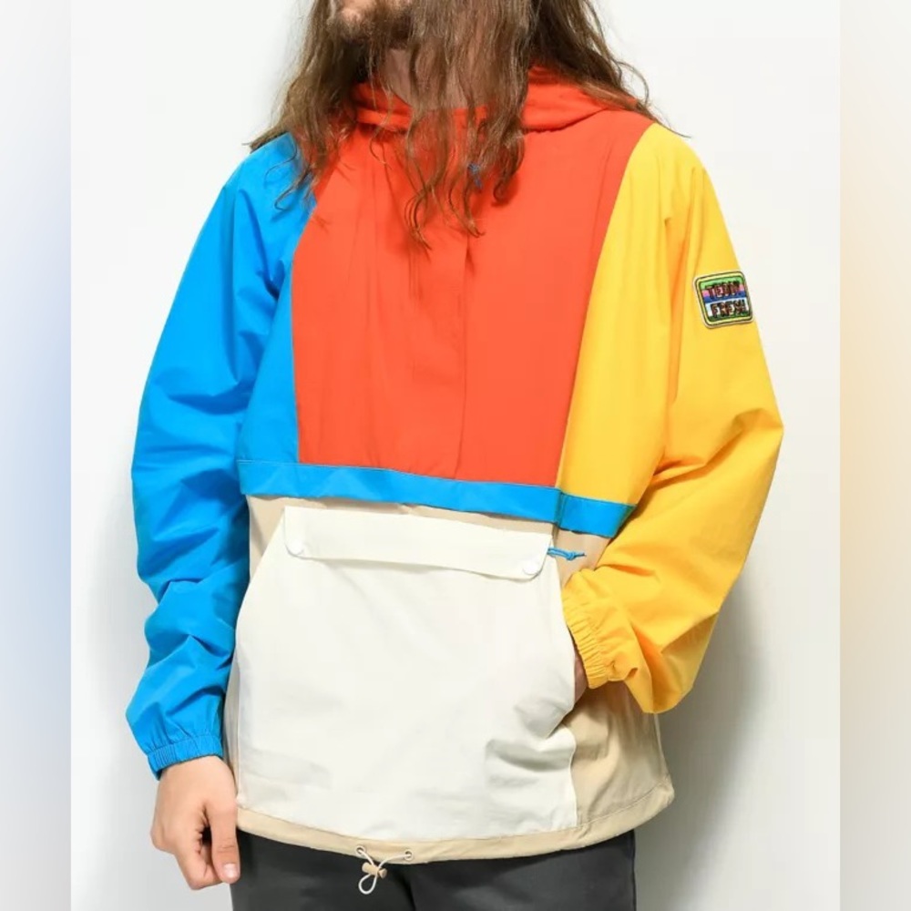 Teddy Fresh Patches Colorblock Anorack Jacket